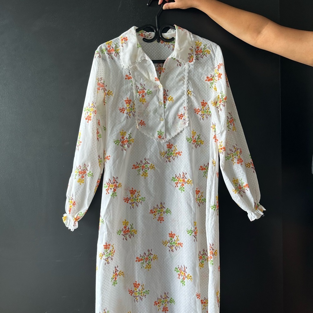 Floral White Dress